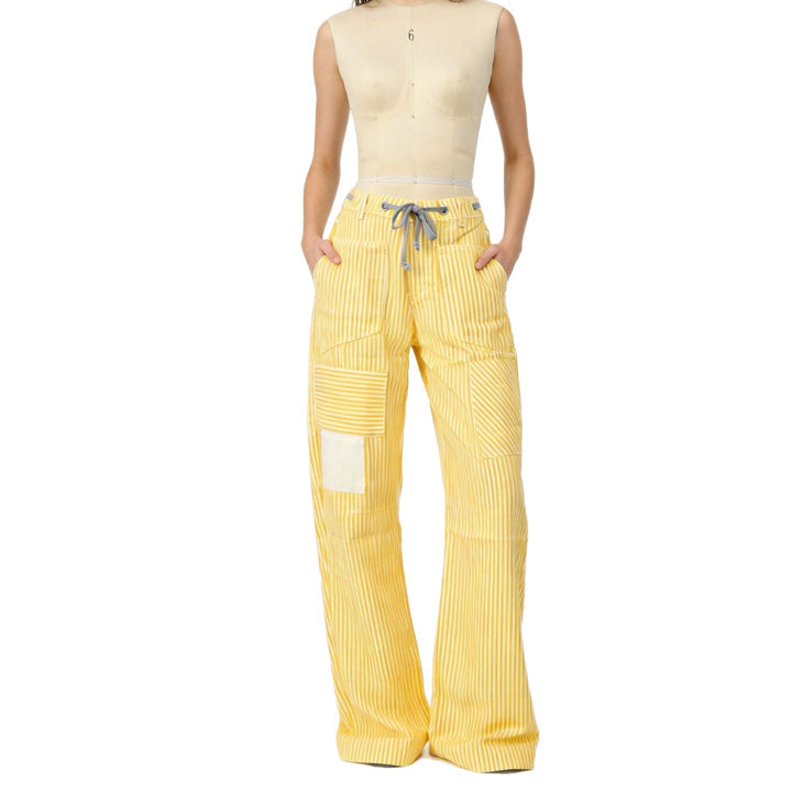 Damen weite Cargo-Hose mit praktischen Taschen und einzigartigem Design Drune
