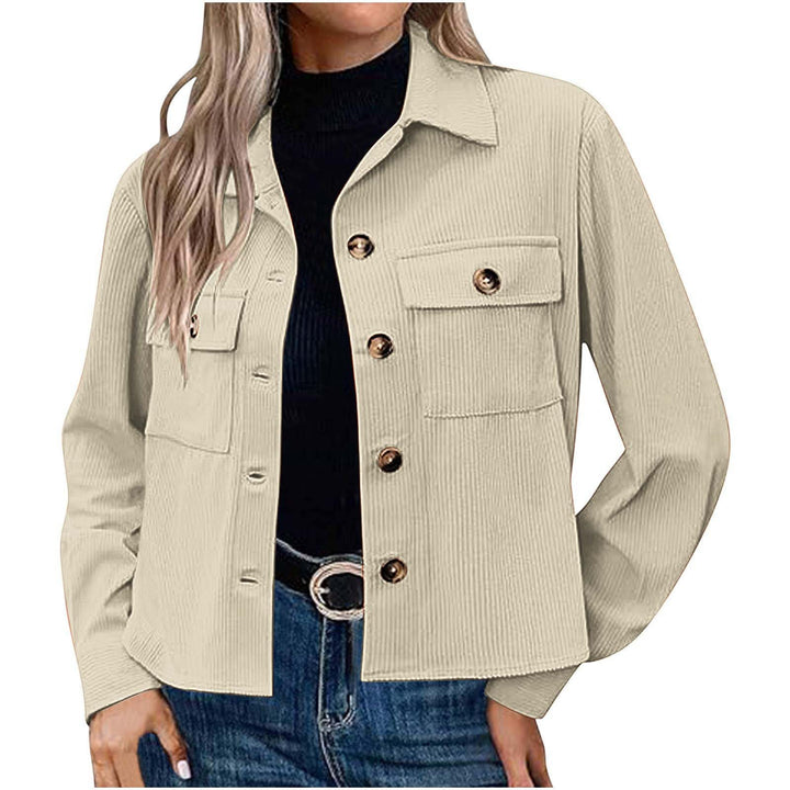 Damen lässige Utility-Jacke mit Patten und Knöpfen Drune