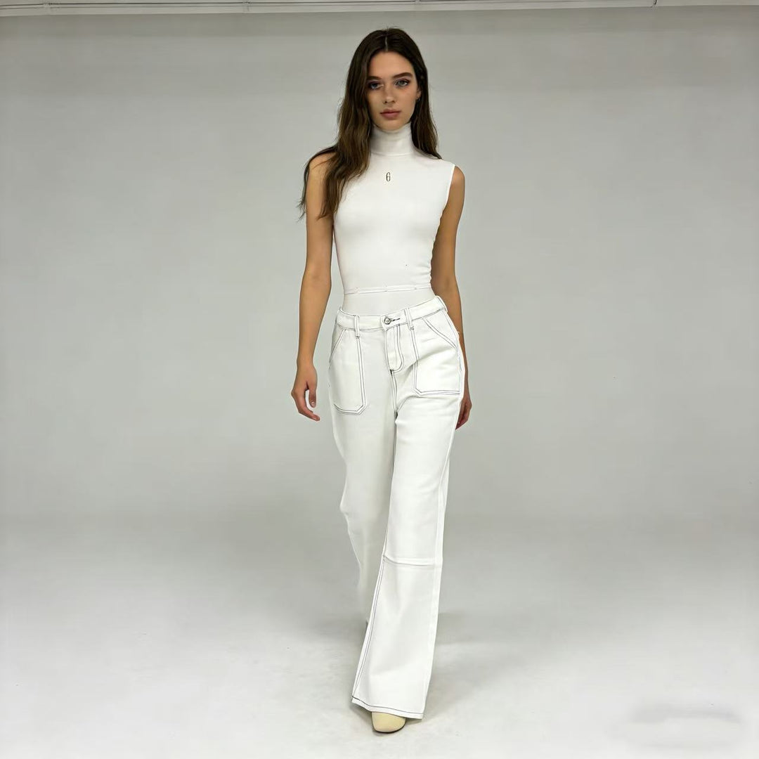 Damen High-Waist Jeans im Vintage-Stil Drune