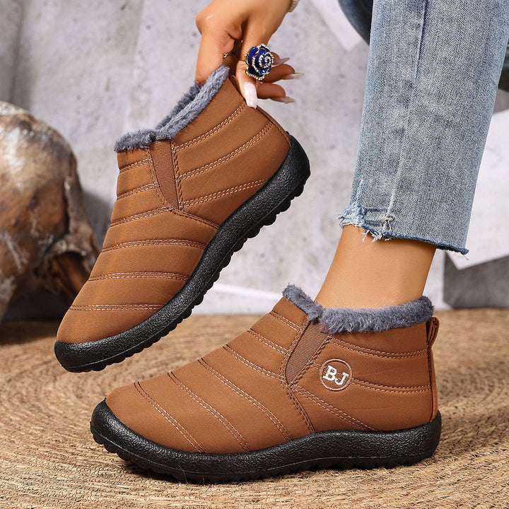 Damen Bequeme und warme Slipper mit kuscheligem Innenfutter Drune