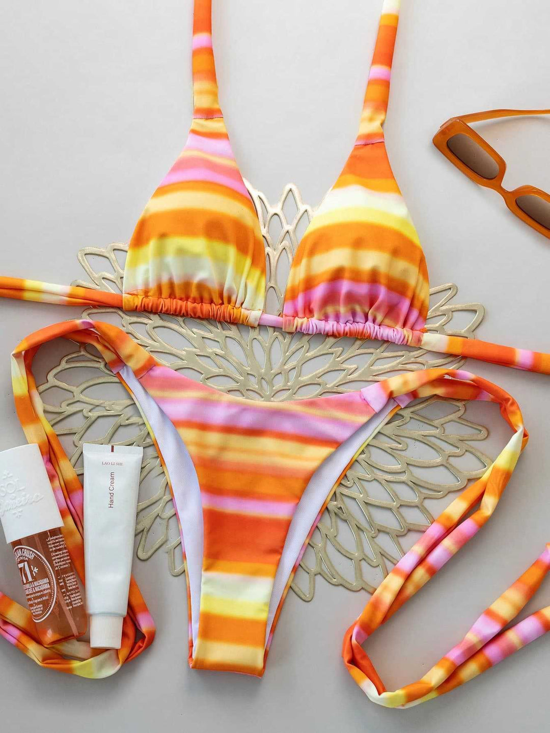 Damen Triangel-Bikini mit verstellbaren Bändern Drune