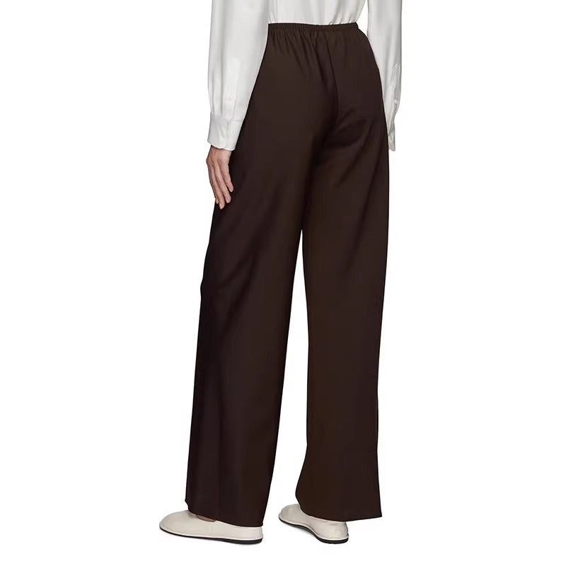 Damen weite Stoffhose mit elastischem Bund Drune