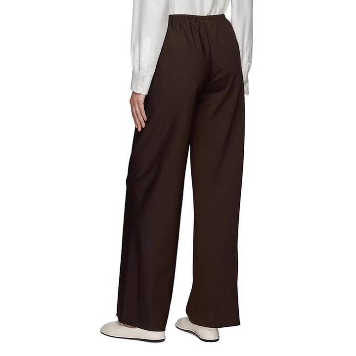 Damen weite Stoffhose mit elastischem Bund Drune