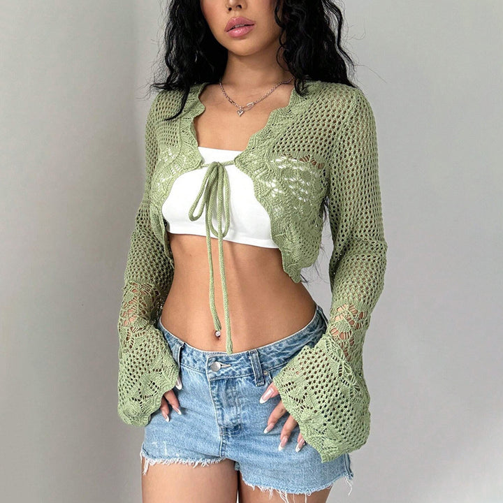 Damen Häkeljacke mit weitem Arm Drune