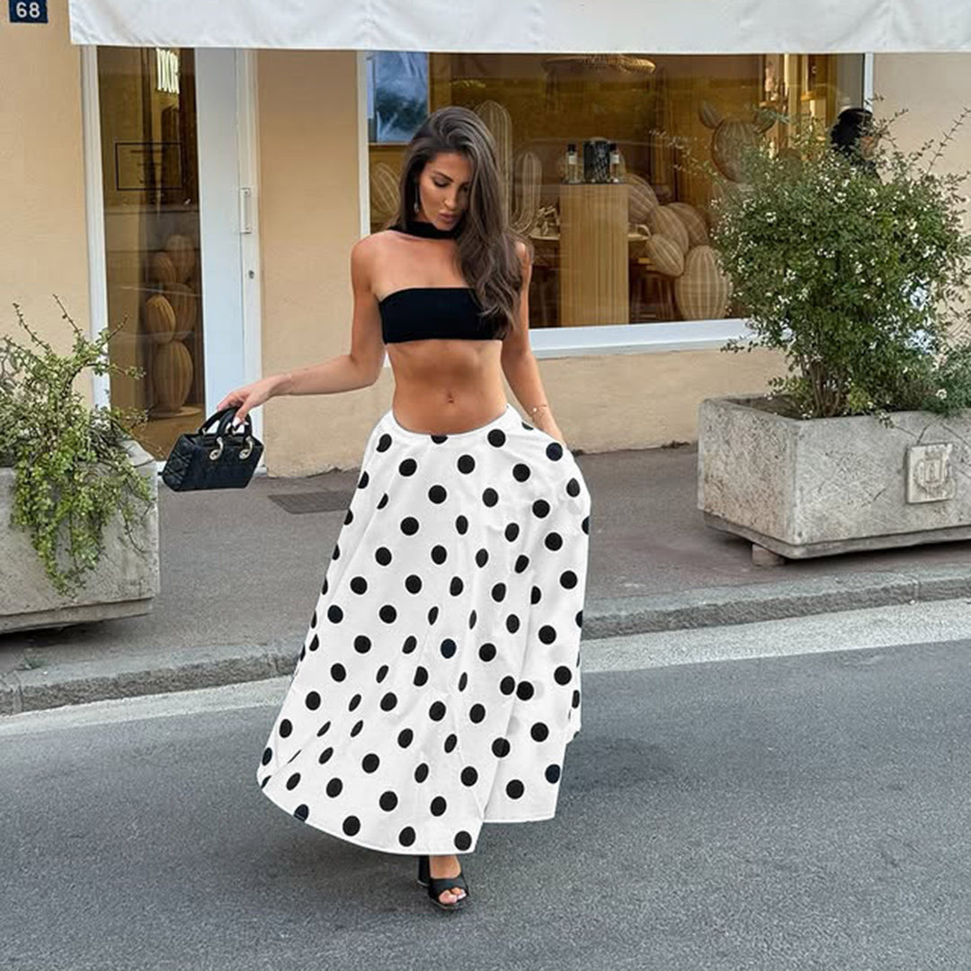Damen Maxirock im verspielten Polka-Dots-Design Drune