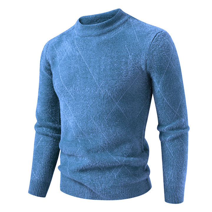 Herren Feiner Strickpullover mit modernem Zopfmuster Drune