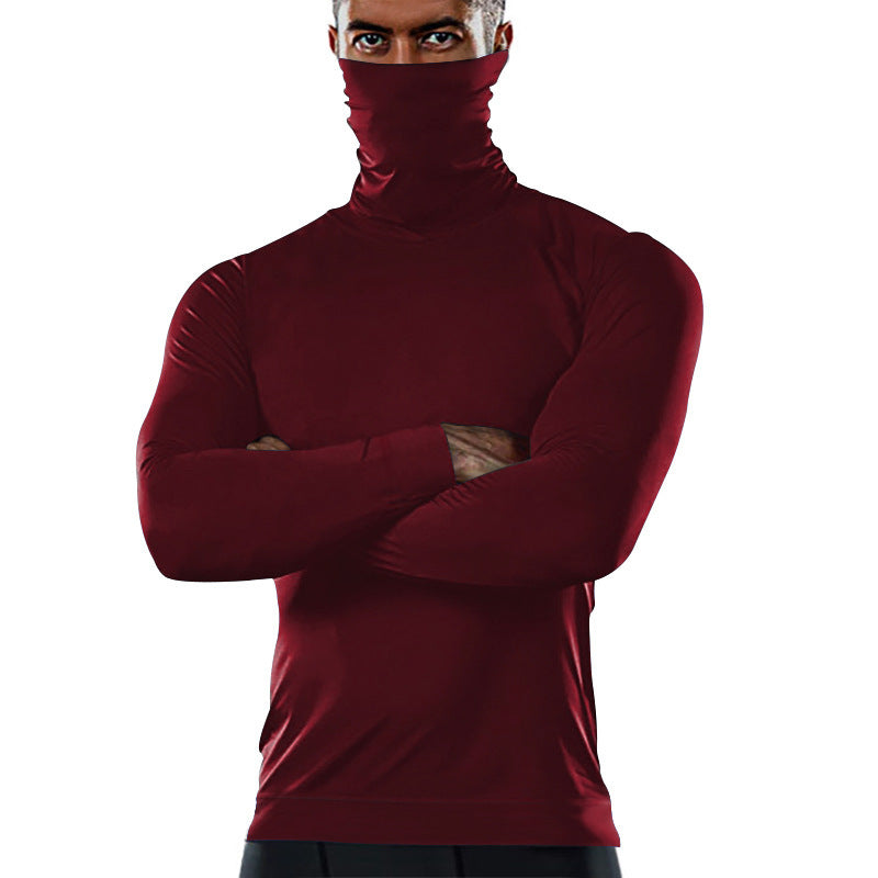 Herren Funktionsshirt mit hohem Kragen und anschmiegsamer Passform Drune