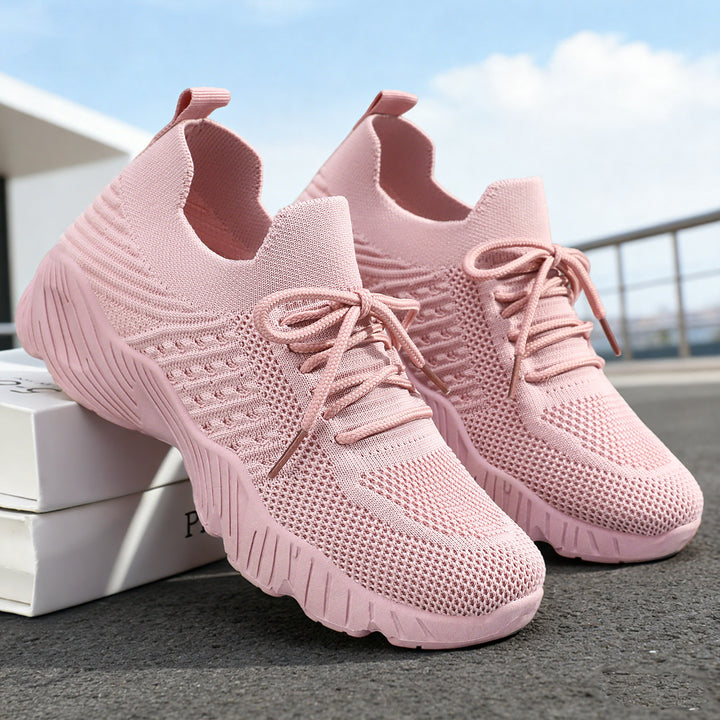 Damen nan gestrickter Slip-On Sneaker mit sockenähnlichem Schaft und dämpfender Profillaufsohle Drune