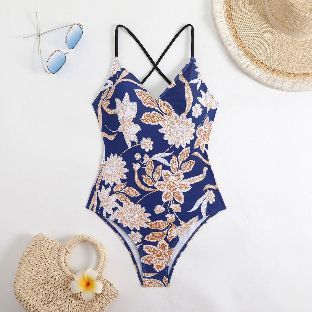 Damen Triangel-Bikini mit verspieltem Karomuster und schmalen Bindebändern Drune