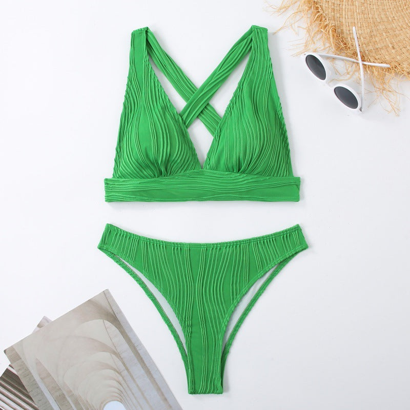 Damen Design Bikini mit gerafften Details Drune