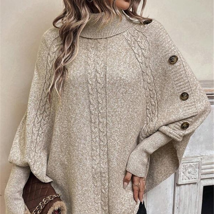 Damen Strickpullover mit eleganten Knopfdetails und lässigem Schnitt Drune