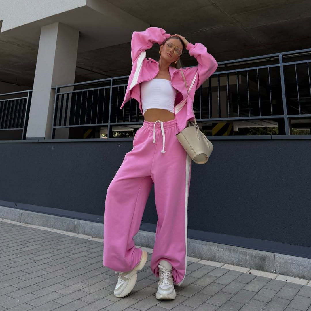 Damen sportlicher Windbreaker mit elastischen Bündchen und reflektierenden Details Drune