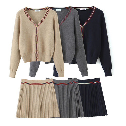 Damen lässige Strickjacke mit eleganten Knopfdetails Drune