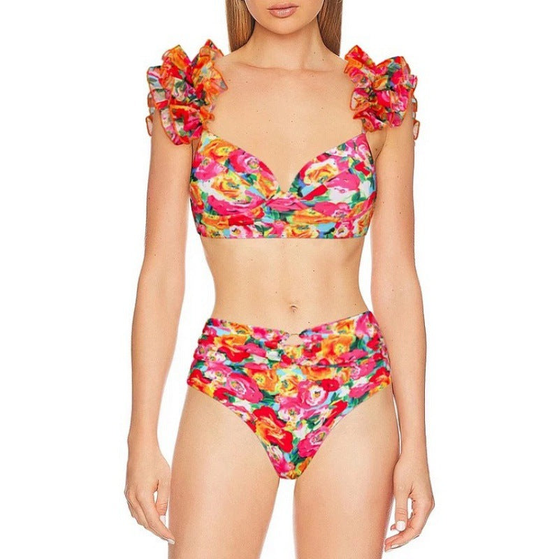 Damen Bikini-Set mit Rüschen und schickem Wickelrock Drune