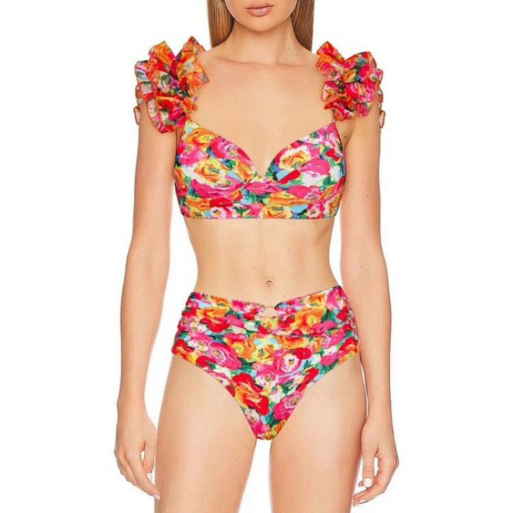 Damen Bikini-Set mit Rüschen und schickem Wickelrock Drune