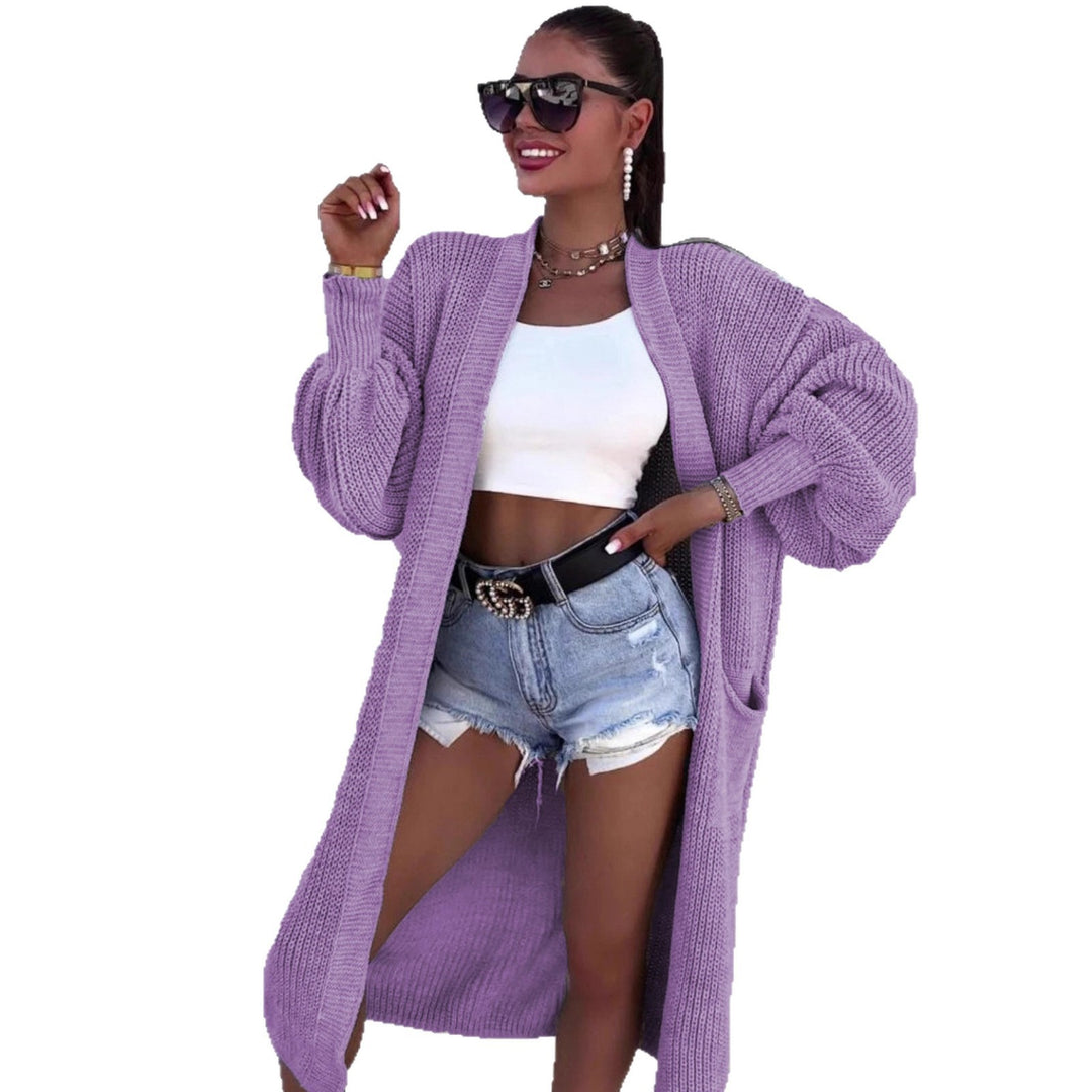 Damen Strickmantel mit weitem Schnitt und tiefen Taschen Drune