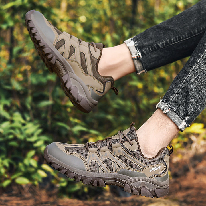 Herren nan robuster Trailtrekkingschuh mit wasserabweisender Membran, verstärkter Zehenkappe und griffiger Geländelaufsohle Drune