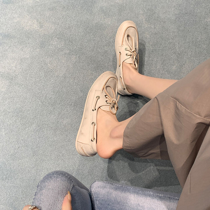 Damen Freizeit Leder Slipper Drune