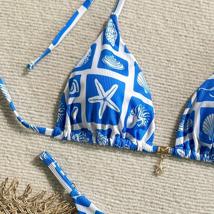 Damen Triangel-Bikini mit maritimem Design Drune