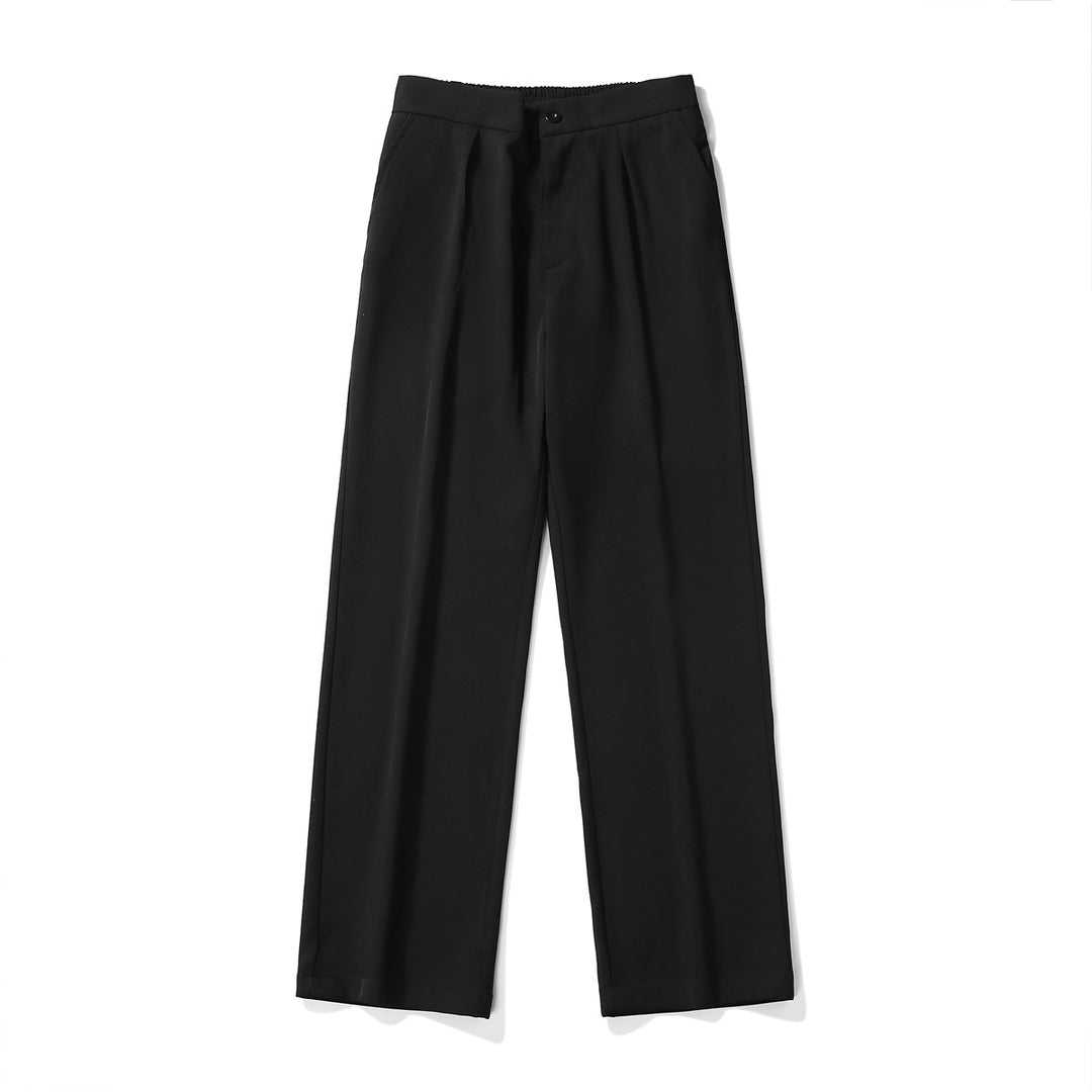 Herren Elegante weite Hose mit elastischem Bund und seitlichen Eingrifftaschen Drune
