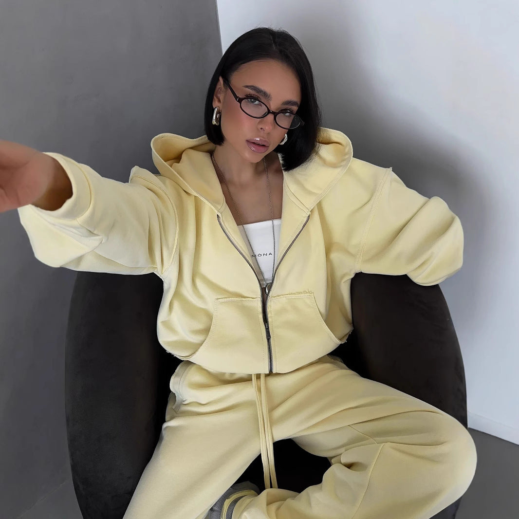 Damen Oversized Hoodie und lässige Freizeithose Drune