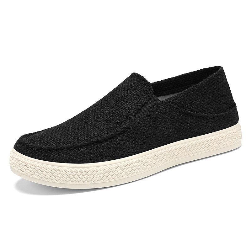 Damen nan gestrickter Slip-On-Freizeitschuh mit elastischem Einstieg und strukturierter Plateausohle Drune