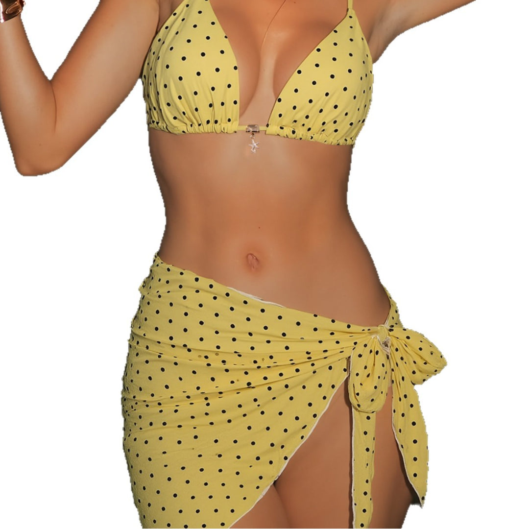 Damen Triangel-Bikini mit verstellbaren Trägern und elegantem Ringdetails Drune
