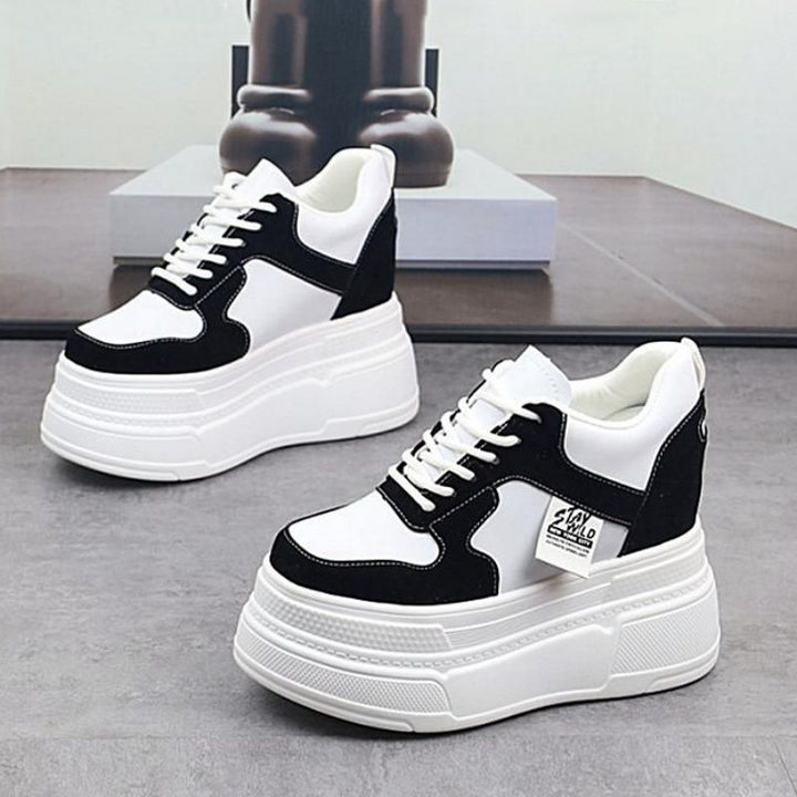 Damen Plattform Sneakers mit modischer Silhouette und stabiler Sohle Drune