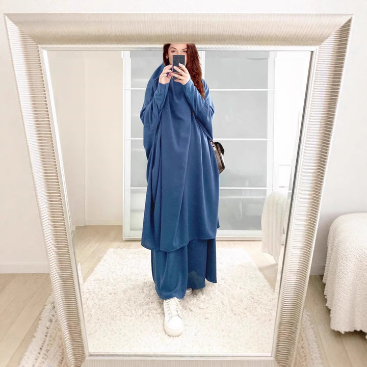 Damen Langarm Kaftan mit elegantem Schnitt und Weitem Design Drune