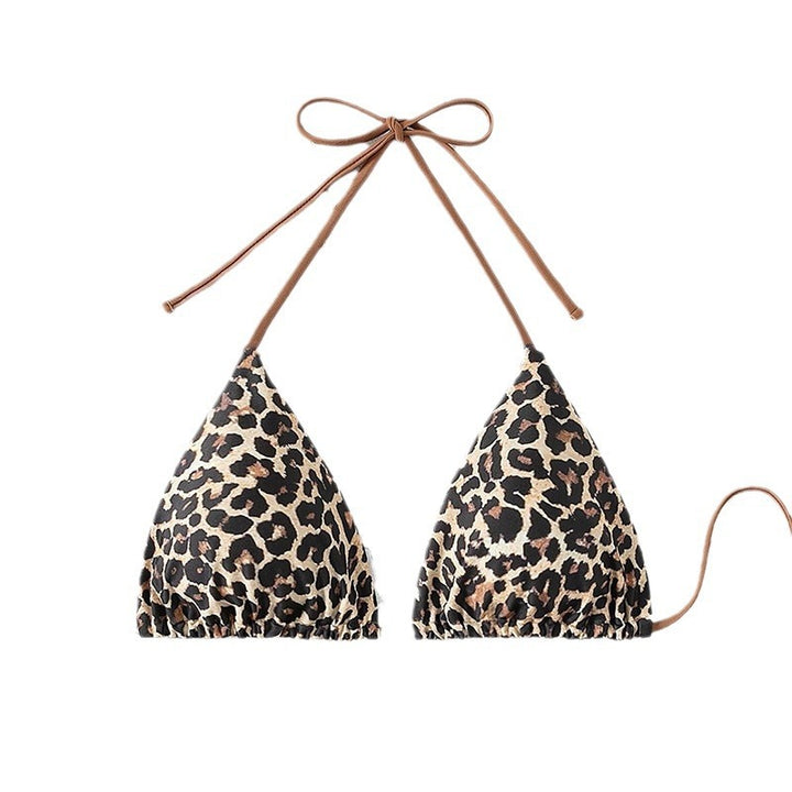 Damen Triangel-Bikini mit verspieltem Leopardenmuster Drune