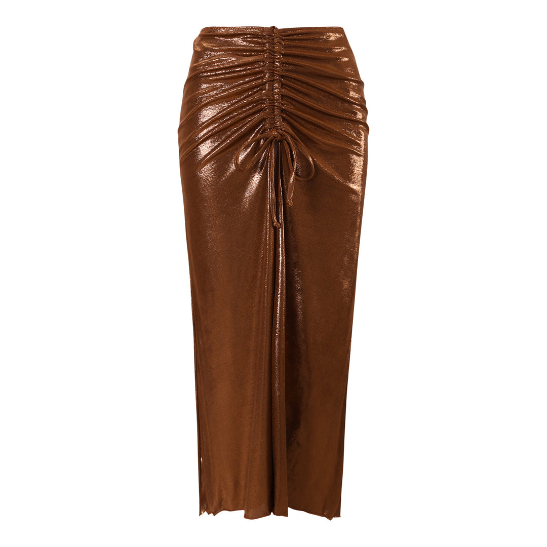 Damen Einteiler Badeanzug mit stilvollen Drapierungen und Perlendetails Drune