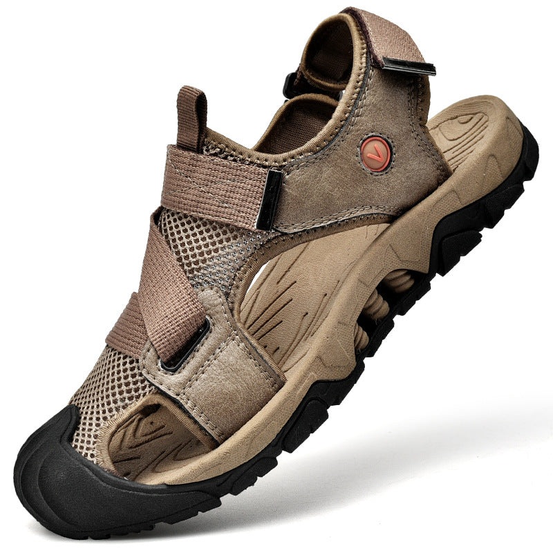 Herren Sportliche Outdoor-Sandalen mit rutschfester Sohle und individuell verstellbaren Riemen Drune