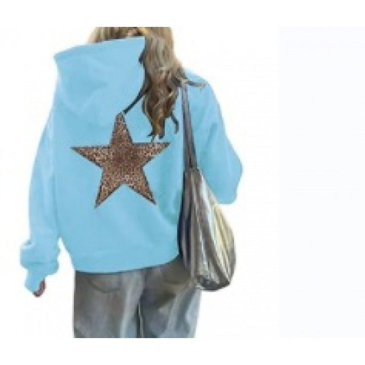 Damen Kapuzenpullover mit glitzerndem Sternmotiv Drune