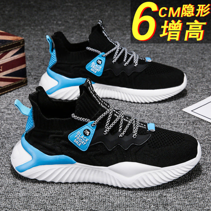 Damen sportliche Obermaterial-Stretch Sneakers mit rutschfester Sohle und hohem Komfort Drune