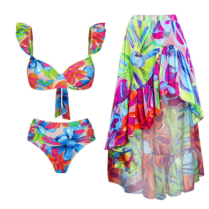Damen Einteiler Badeanzug mit floralem Cut-Out Design Drune