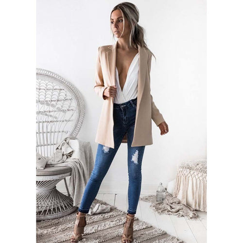 Damen Blazer mit élégantem Schnitt und langem Revers Drune