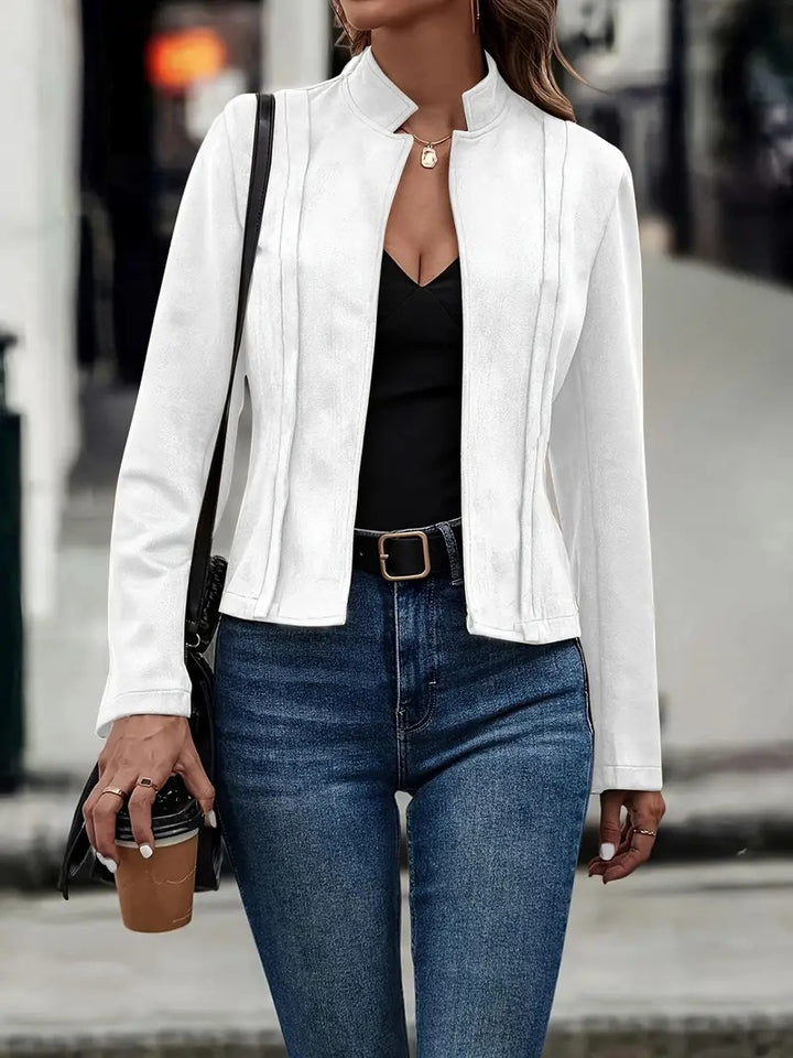 Damen modische und feine Kurzjacke mit strukturiertem Design Drune