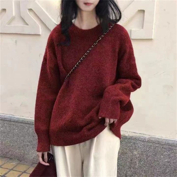 Damen lässiger Pullover im Oversized-Stil Drune