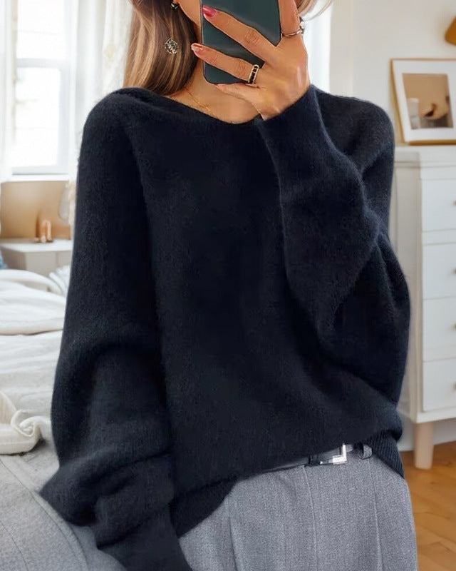 Damen gemütlicher Cashmere Pullover Drune