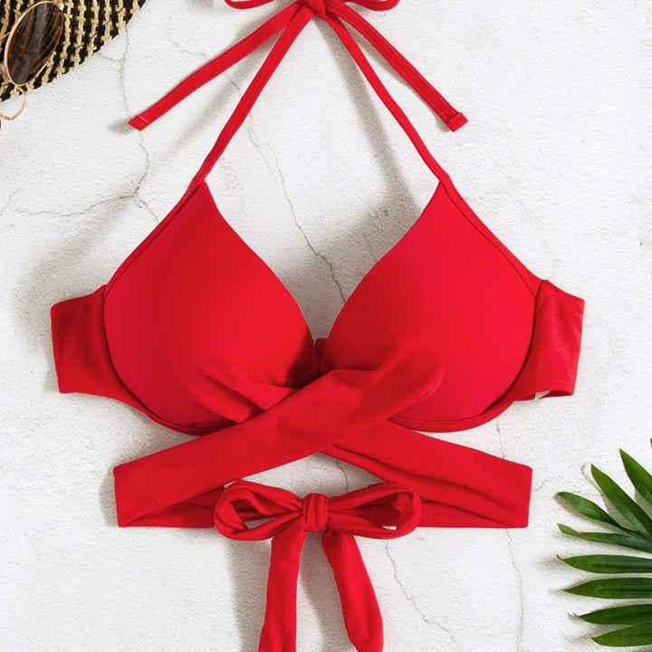 Damen Bikini-Oberteil mit verspieltem Knoten und elegantem Design Drune
