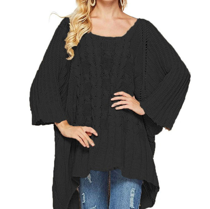 Damen Großer Strickpullover mit weitem Schnitt und harmonischem Rippmuster Drune