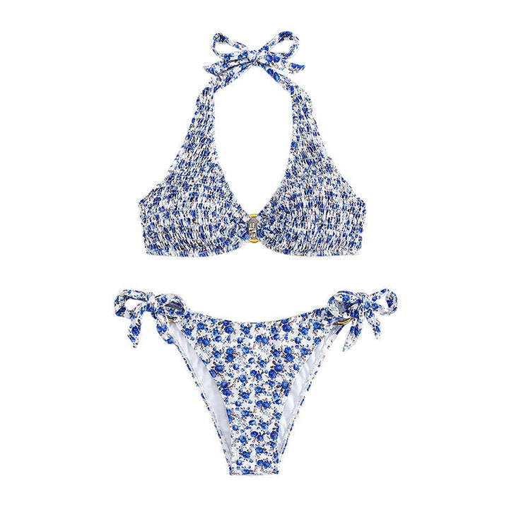 Damen Triangel-Bikini-Set mit verspielten Rüschendetails Drune