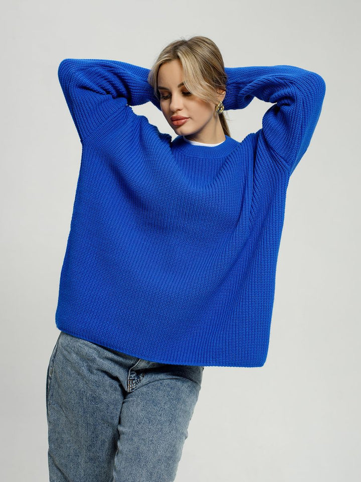 Damen Grober Strickpullover Drune