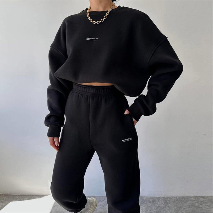 Damen sportliches Sweatset mit lockerem Schnitt Drune