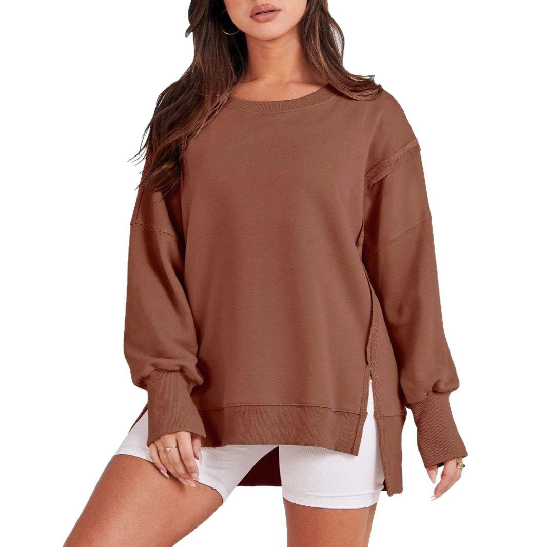 Damen lässiger oversized Sweatshirt mit Raglanärmeln Drune
