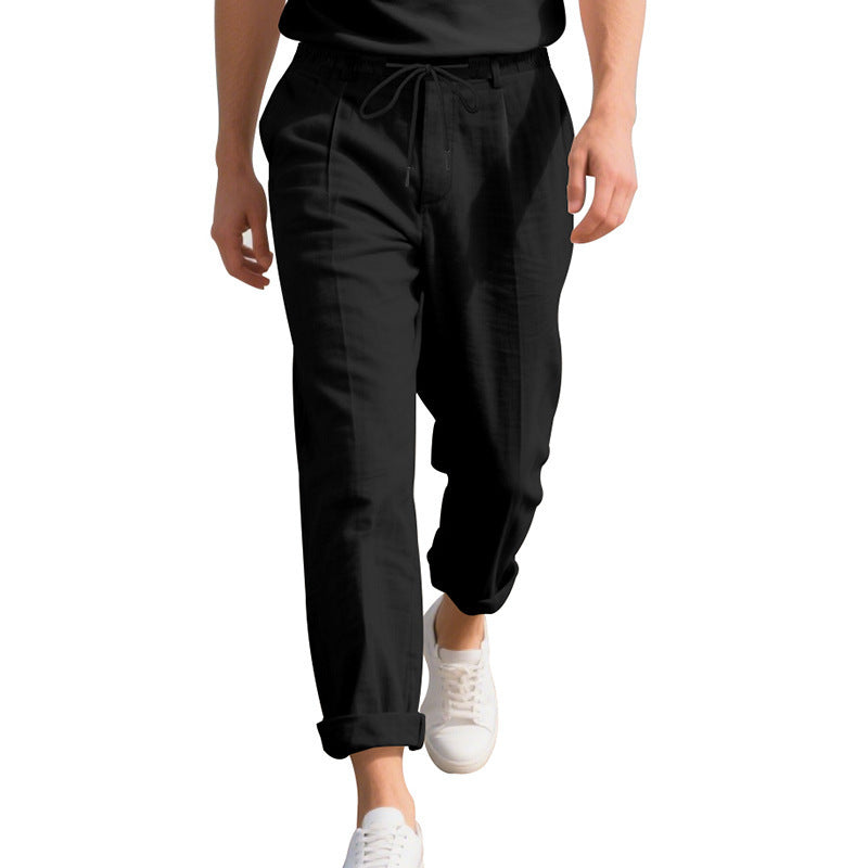 Herren Leichte Freizeithose mit elastischem Bund und seitlichem Kordelzug Drune