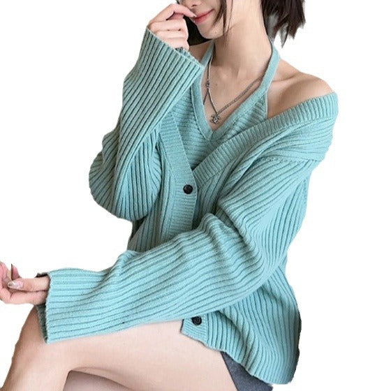 Damen Strickjacke mit strukturiertem Design und modischen Knopfdetails Drune