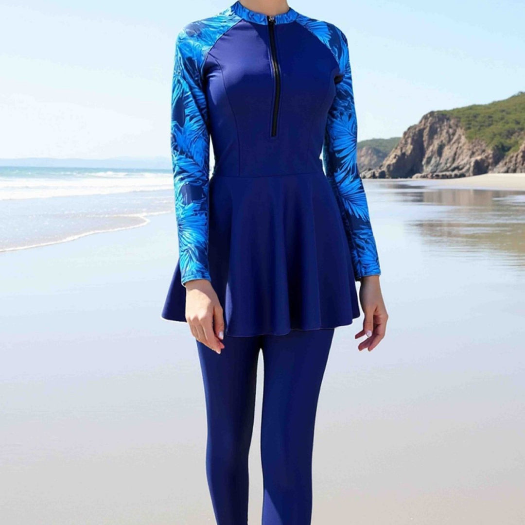Damen Schwimmanzug mit Rockteil und sportlichem Stil Drune