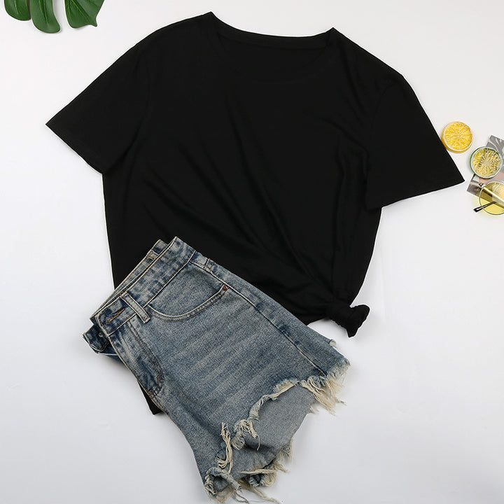 Damen Basic T-Shirt mit lässigem Schnitt und hochwertiger Baumwollqualität Drune