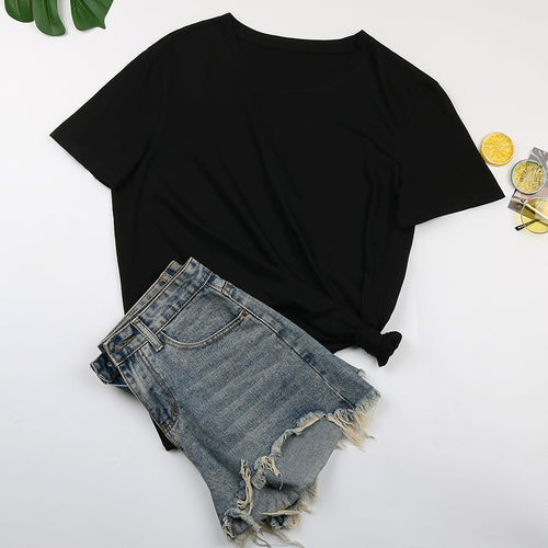 Damen Basic T-Shirt mit lässigem Schnitt und hochwertiger Baumwollqualität Drune